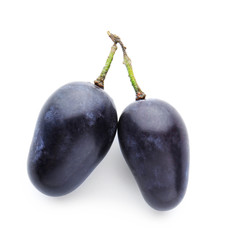 Tasty sweet grapes on white background