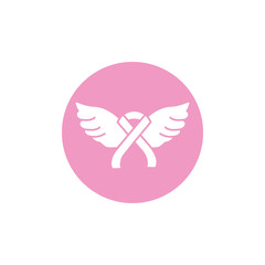 wings ribbon breast cancer awareness