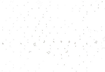 Light Black vector background with music symbols.