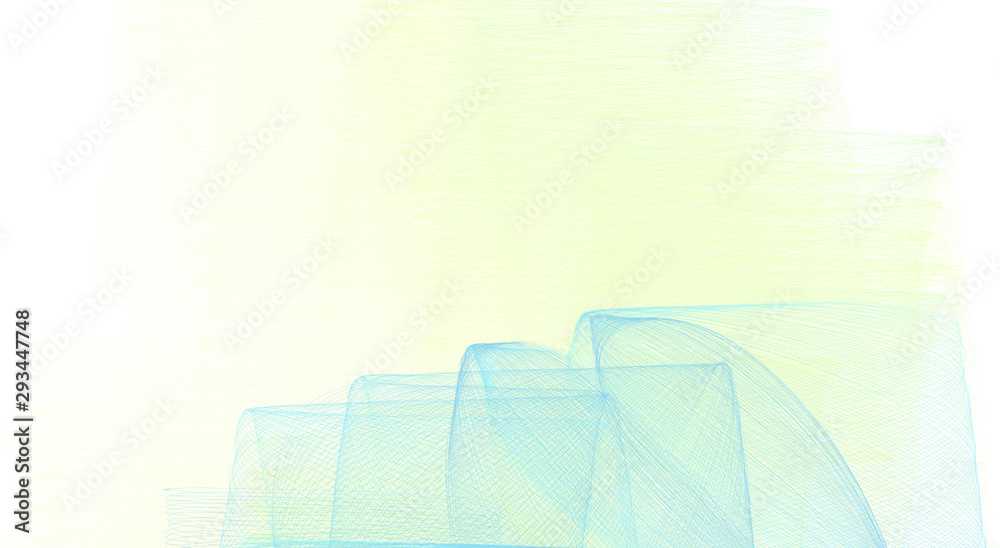 Aufkleber background with light blue and cream shading by thin lines on a white