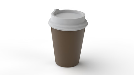 coffee cup 3d illustration mock up