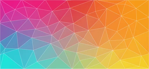 Foto auf Alu-Dibond Flat Colorful background with triangles shapes for you web design © igor_shmel