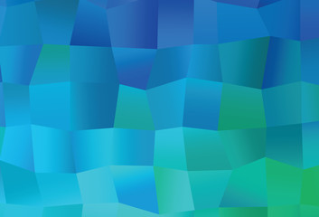 Light Blue, Green vector layout with rectangles, squares.