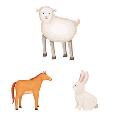 Vector illustration of farm and food logo. Collection of farm and countryside stock vector illustration.