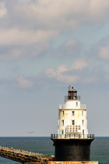 Harbor of Refuge Lighthouse and seawall
