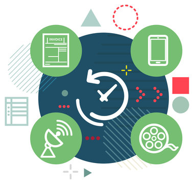 Timely Bill Payment and Recharge Services - Abstract Illustration