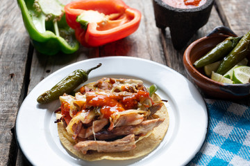 Tacos of mexican beef fajitas also called 