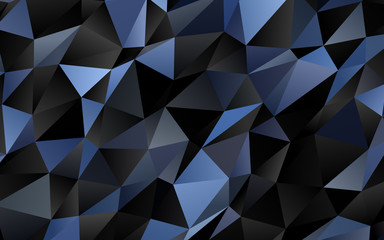 Dark BLUE vector polygon abstract background. Modern geometrical abstract illustration with gradient. Elegant pattern for a brand book.