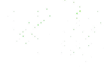 Light Green vector template with EUR, JPY, GBP.