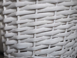white wicker basket background