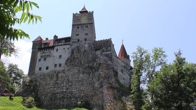 Castle of Dracula. Actually the real name is Bran Castle situated in Transylvania region, Romania. The Castle is famous for the legend comes by the novel by Bram Stoker. HD video shot