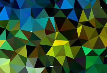 Light Blue, Yellow vector blurry triangle pattern.