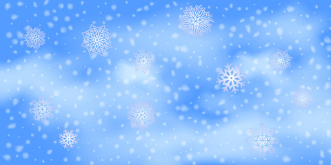 Naklejka na ściany i meble Snowflakes, snowfall.