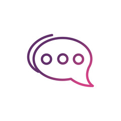 chat bubble network social media icon line