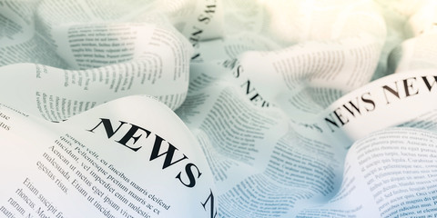 Abstract newspaper background, original 3d rendering