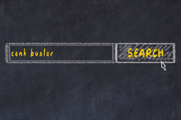 Chalkboard drawing of search browser window and inscription conk buster - obrazy, fototapety, plakaty