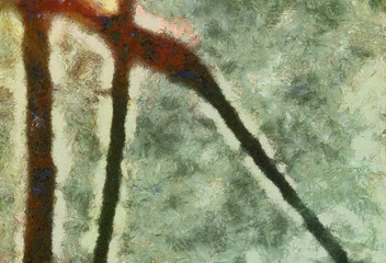 Macro detailed splashes and strokes of oil brush on paper. Simple colorful bright pattern. Old vintage rough texture. HQ design pattern. Shape close up painting.