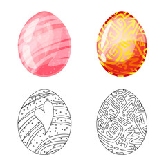 Vector illustration of animal and prehistoric sign. Set of animal and cute stock symbol for web.