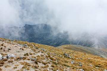 Panoramic view from Musala peak, Rila mountain, Bulgaria