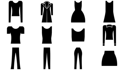 Fototapeta premium Set of icons vector design. Clothes icon collection vector illustration