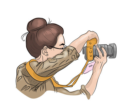 woman photographer, photography, camera