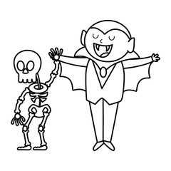 trick or treat - happy halloween line style