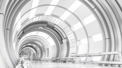 Rendering of a futuristic tunnel