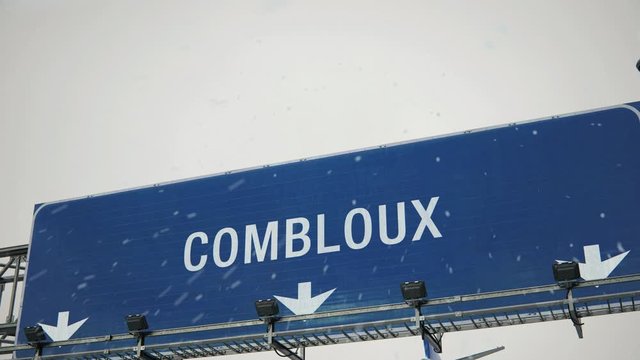 Airplane Landing Combloux in Christmas