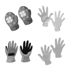 Isolated object of property and distinctive symbol. Set of property and textile stock vector illustration.