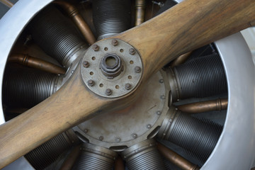 Detail of fighter aircraft engine