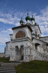 Fototapeta na wymiar Trinity Cathedral in Solikamsk: northern Ural baroque