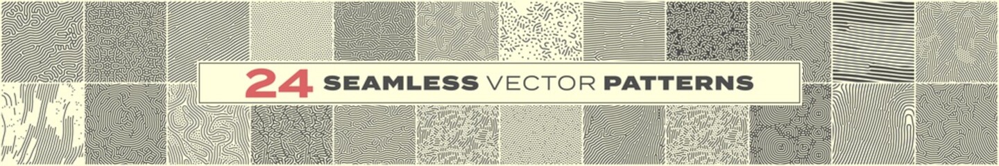 Abstract seamless pattern backgrounds, vector memphis liens and dots texture. Trendy modern organic shape doodle lines pattern with irregular shapes texture