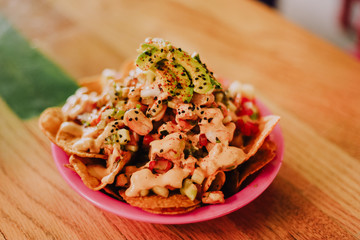 Tostitos con ceviche de pescado 