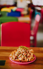 Tostitos con ceviche de pescado 