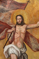 Cristo risorto; affresco nel Santuario di San Romedio in Val di Non, Trentino