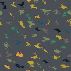 Colorful modern vector seamless terrazzo pattern.