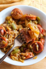 Polish Kielbasa Potatoes Onions and Peppers