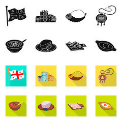 Isolated object of culture and sightseeing sign. Collection of culture and originality vector icon for stock.