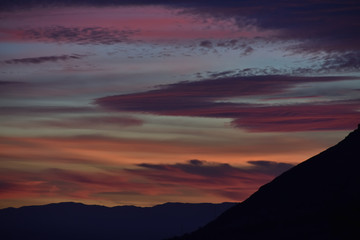 beautiful sunset of pastel tones