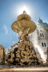 Fototapeta premium fountain in salzburg austria
