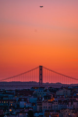 april 25 bridge sunset Lisbon