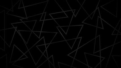 Abstract dark background of intersecting triangles in black colors