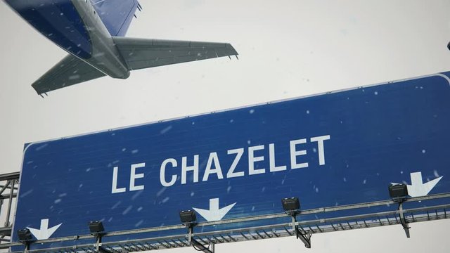 Airplane Takeoff Le Chazelet in Christmas