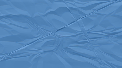 crumpled blue paper background close up