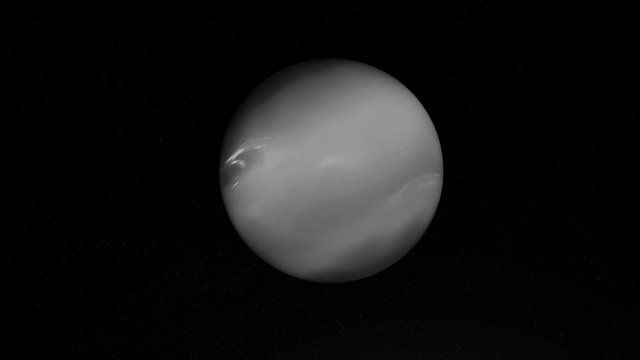 Triton moon, satellite of Neptune planet rotating in the outer space, galaxy and astronomy concept. Animation. Abstract Triton dwarf planet spinning on black background, seamless loop.
