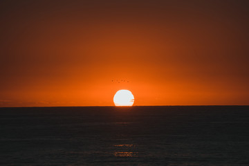 Sunset in Bahia Mansa, Chile