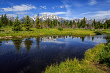 Obraz premium Grand Teton Range from Schwabacher Landing