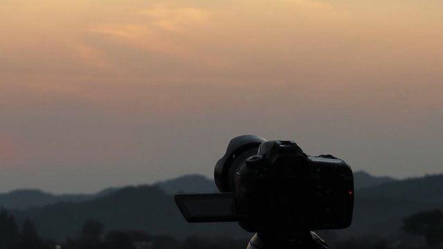 デジタル一眼レフカメラ　風景撮影　夕景
