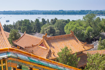 The summer palace of Beijing China ancient architect and landscape kunming lake garden