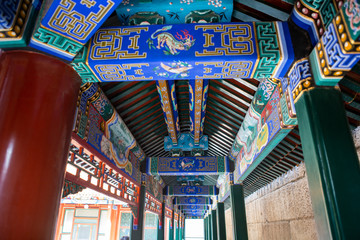 The summer palace of Beijing China ancient architect and landscape kunming lake garden